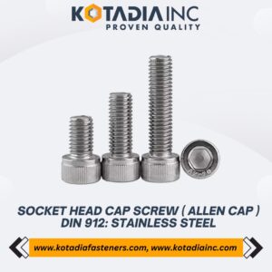 Socket Head Cap Screw (Allen Cap) Metric, DIN 912: Stainless Steel