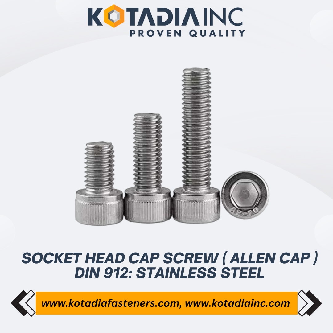 Socket Head Cap Screw (Allen Cap) Metric, DIN 912: Stainless Steel